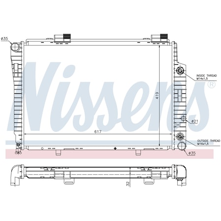 Nissen Nissens Radiator, 62756A 62756A